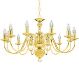 Vidaxl lustre 12xe14 or couleur or