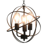 Lampe suspendue vidaxl autour de 3xe27 noir