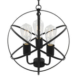 Lampe suspendue vidaxl autour de 3xe27 noir