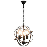 Lampe suspendue vidaxl autour de 3xe27 noir
