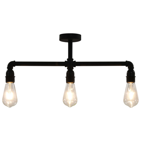 Vidaxl Plafond lampe 3xe27 noir