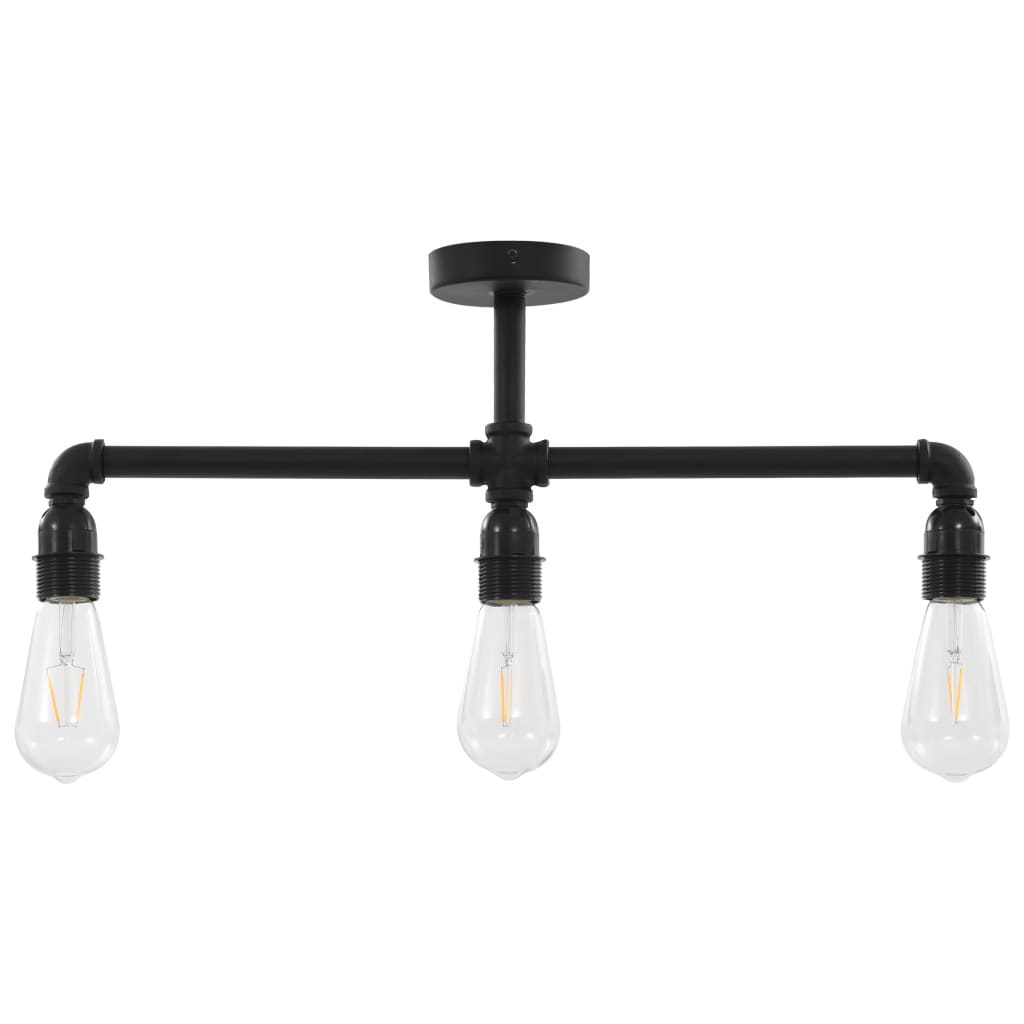 Vidaxl Plafond lampe 3xe27 noir