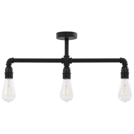 Vidaxl Plafond lampe 3xe27 noir
