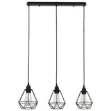 Vidaxl ceiling lamp with diamond -shaped 3xe27 black