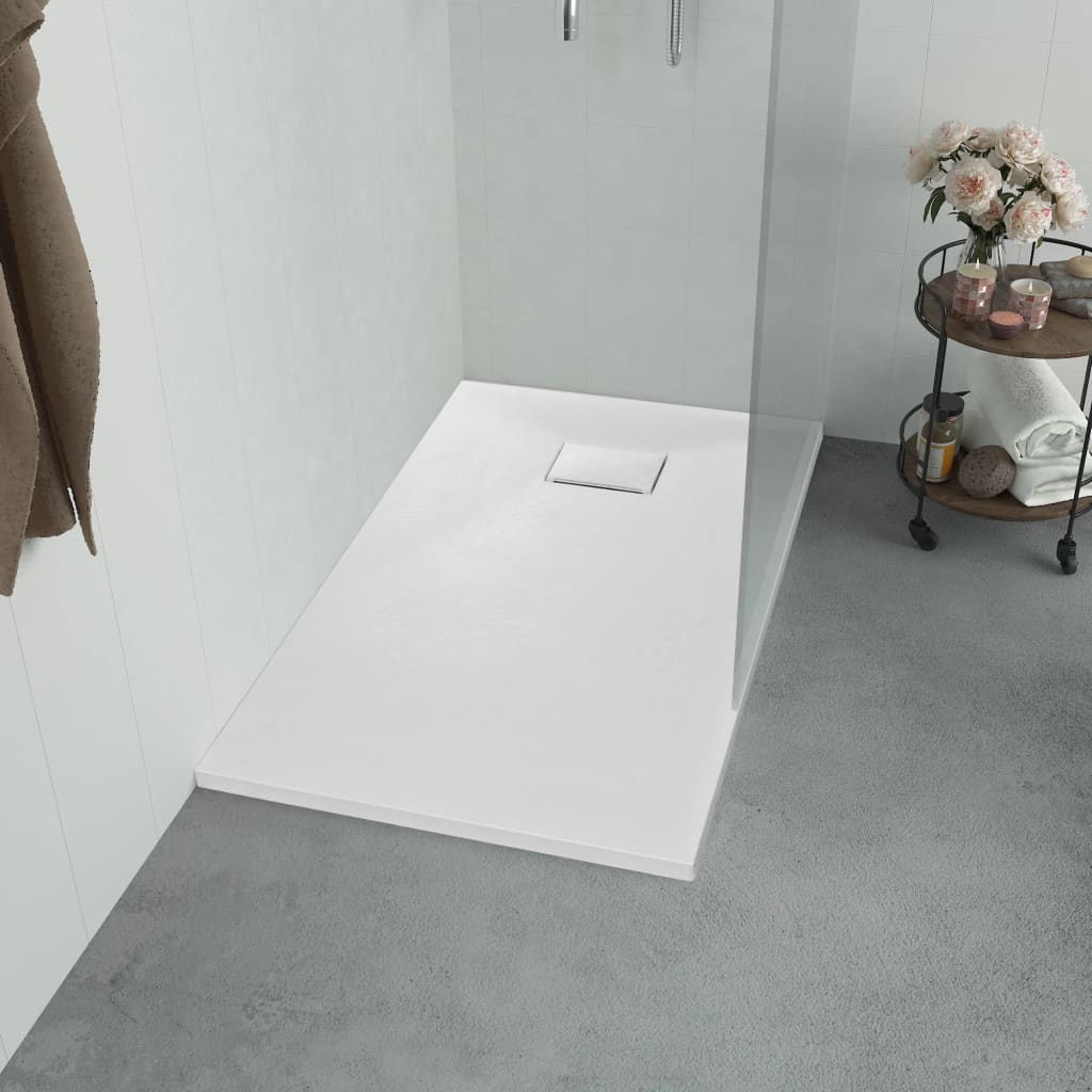 Bac de douche vidaxl 90x80 cm smc blanc
