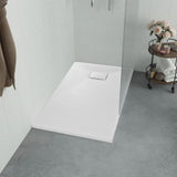 Bac de douche vidaxl 90x80 cm smc blanc