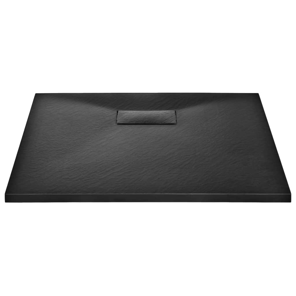 Bac de douche vidaxl 80x80 cm smc noir