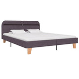 Vidaxl bedframe met led stof taupe 160x200 cm