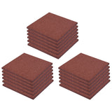 Vidaxl Valt tiles 18 st 50x50x3 cm rubber red