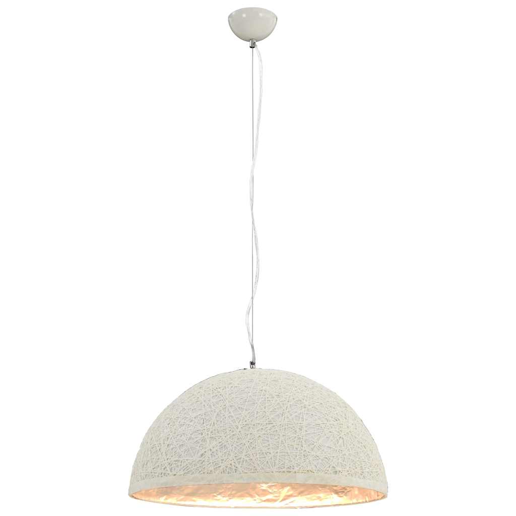 Vidaxl Hanging Lampe E27 Ø50 cm blanc et argent