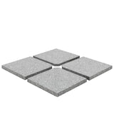 Vidaxl Parasol -Fußballplatten 4 Stcs Quadrat 100 kg grauer Granit