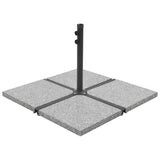 Vidaxl Parasol -Fußballplatten 4 Stcs Quadrat 100 kg grauer Granit