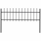 Vidaxl Garden Fence avec Spears Top 1,8 m en acier noir