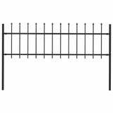 Vidaxl Garden Fence avec Spears Top 1,8 m en acier noir