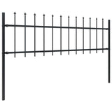 Vidaxl Garden Fence avec Spears Top 1,8 m en acier noir