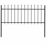 Vidaxl Garden Fence avec Spears Top 1,8 m en acier noir