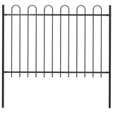 Vidaxl Garden Fence con top rotondo 1,8 m in acciaio nero