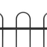 Vidaxl Garden Fence con top rotondo 1,8 m in acciaio nero