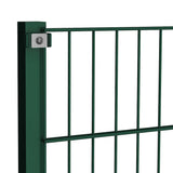 Panneau de clôture Vidaxl avec des poteaux de 1,7x1,2 m vert fer