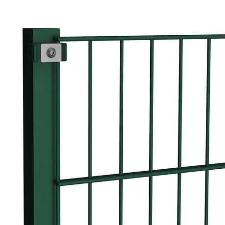 Panneau de clôture Vidaxl avec des poteaux de 1,7x1,2 m vert fer