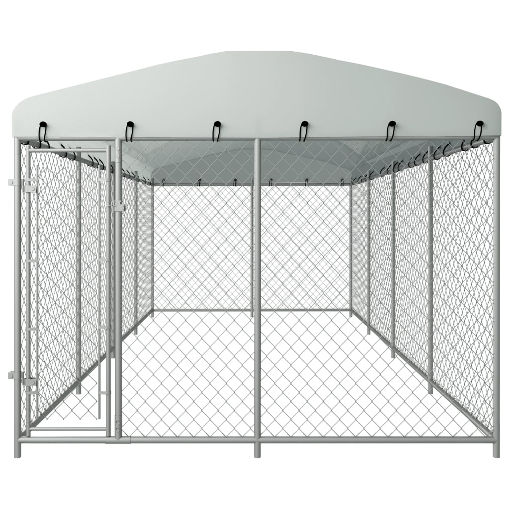 Vidaxl Dog Kennel per l'esterno con tetto 7.6x3.8x2.3 m