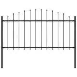 Vidaxl Garden Fence con Spears Top (1.25-1.5) x1,7 m in acciaio nero