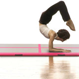 Vidaxl gymnastikkmatte med pumpe oppblåsbar 300x100x10 cm PVC rosa