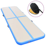 Mat de gymnastique Vidaxl avec pompe gonflable 300x100x10 cm PVC bleu