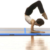 Mat de gymnastique Vidaxl avec pompe gonflable 400x100x10 cm PVC bleu