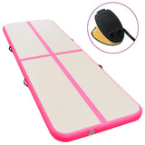 Mat de gymnastique Vidaxl avec pompe gonflable 800x100x10 cm PVC rose