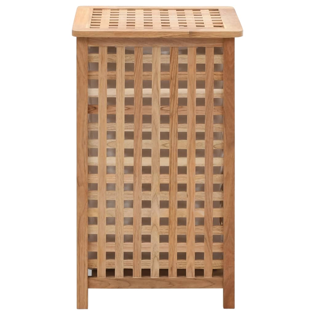 Cesta de lavandería Vidaxl 39x39x65 cm de madera de nogal sólida