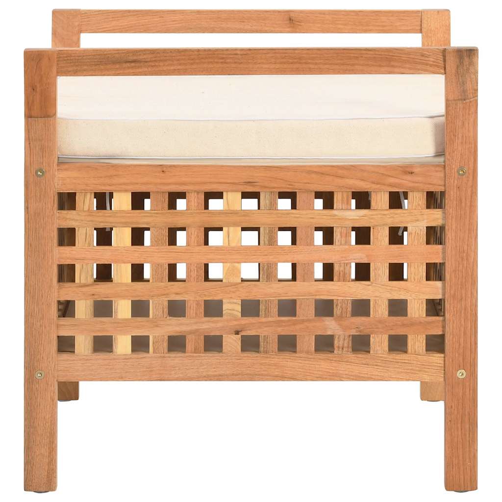 Vidaxl opbergbankje 49x48x49 cm massief walnotenhout