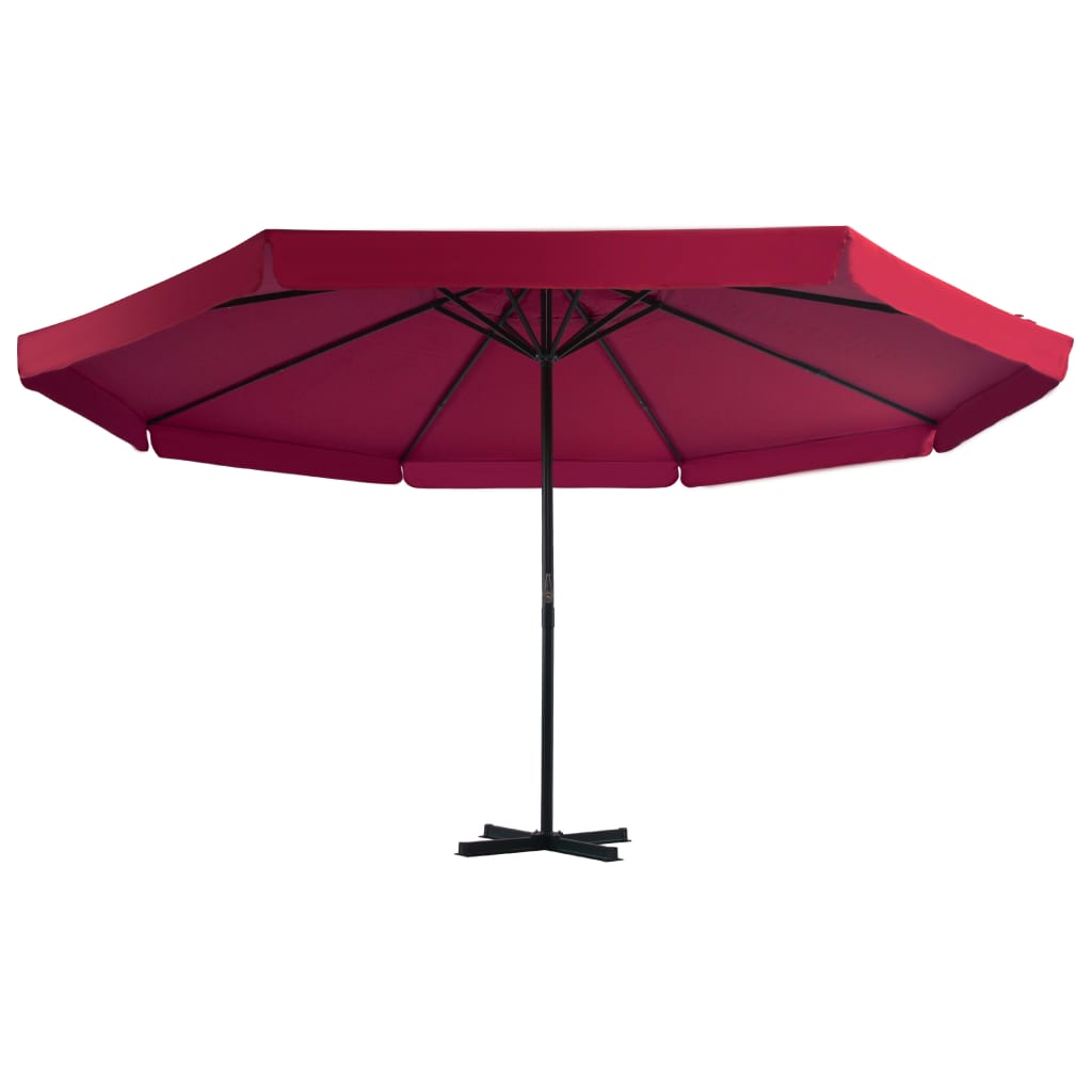 Parasol Vidaxl con base portátil roja