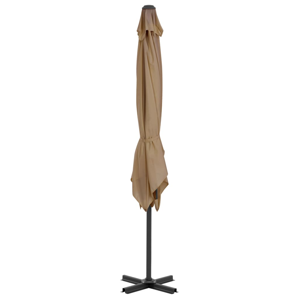 VidaXL Parasol met draagbare voet taupe