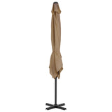 Parasol vidaxl avec taupe de base portable