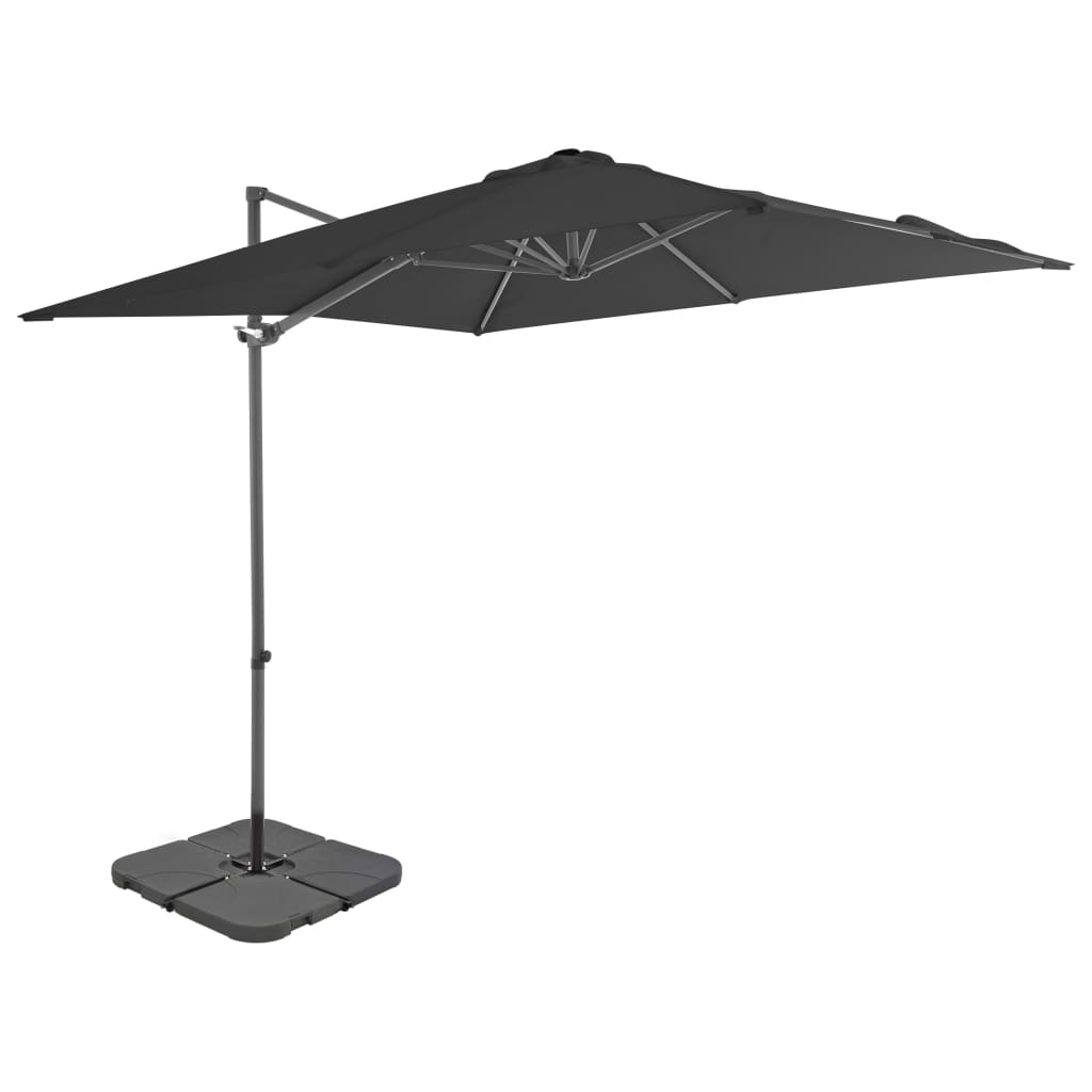 Parasol Vidaxl con antracita de base portátil