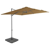 VidaXL Parasol met draagbare voet taupe