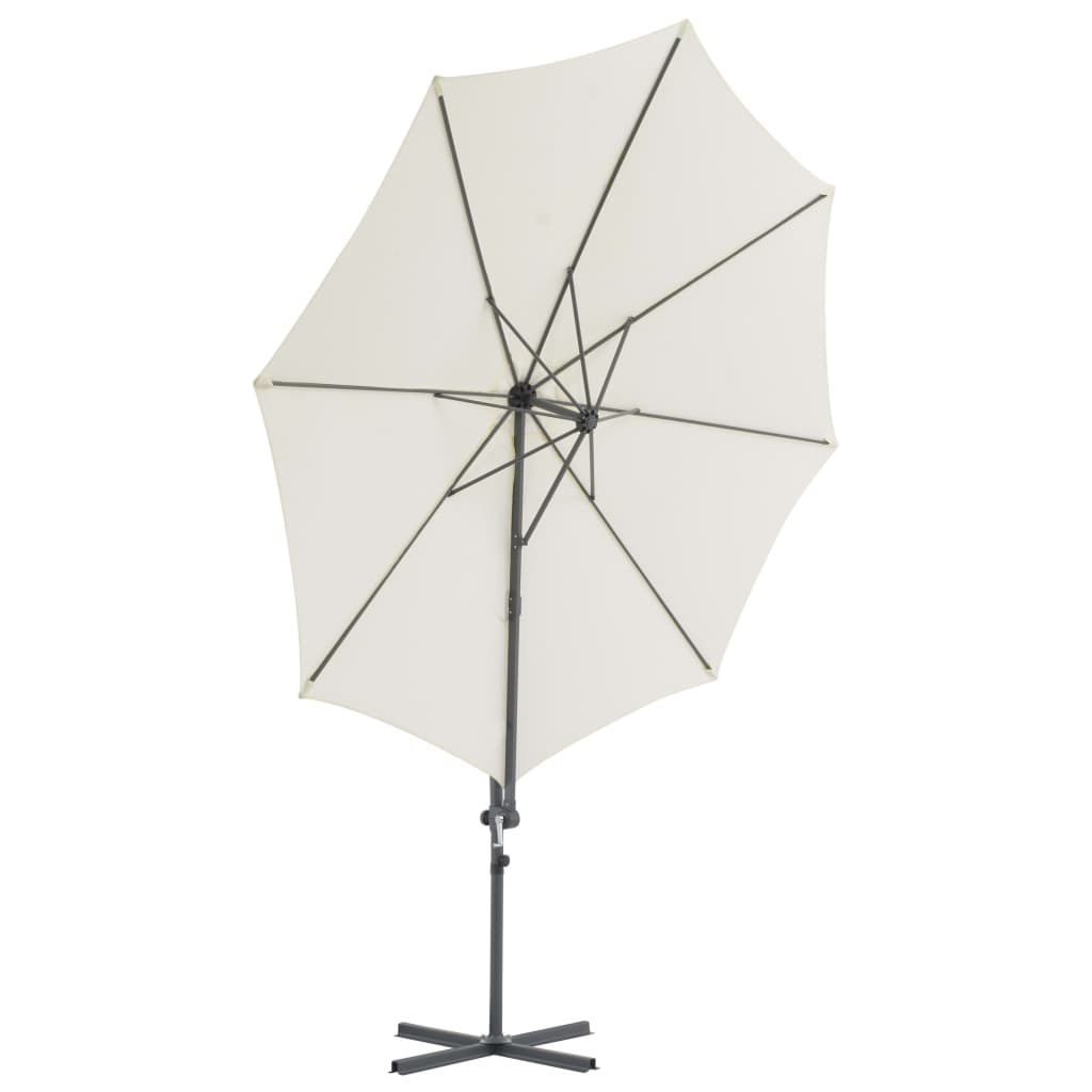 VidaXL parasol with portable base sand -colored