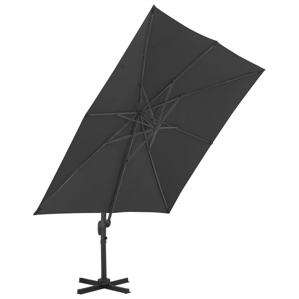 Parasol Vidaxl con base portátil de antracita