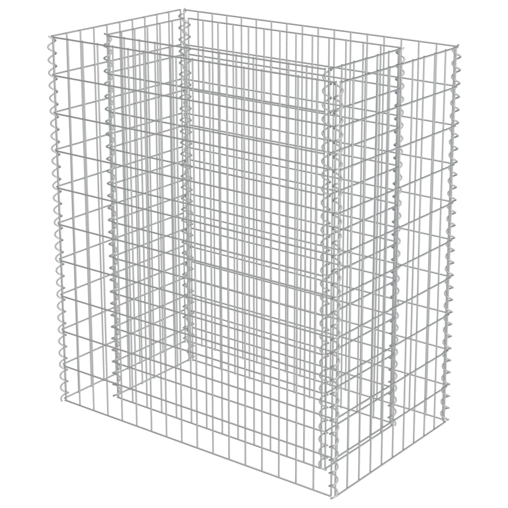 Vidaxl Gabion Planter ökade 90x50x100 cm galvaniserat stål