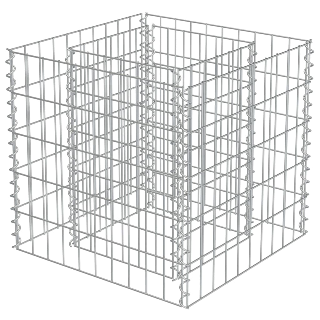 Vidaxl Gabion Planter hævede 50x50x50 cm galvaniseret stål