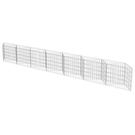 Vidaxl schanskorf mur 450x30x50 cm en acier galvanisé