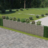 Vidaxl schanskorf mur 630x30x100 cm en acier galvanisé