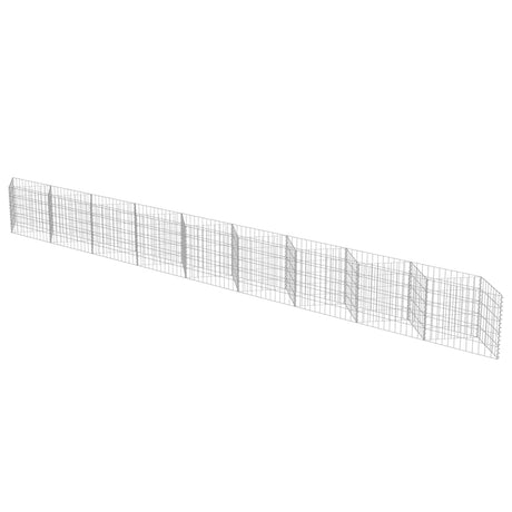 Vidaxl schanskorf mur 630x30x50 cm en acier galvanisé