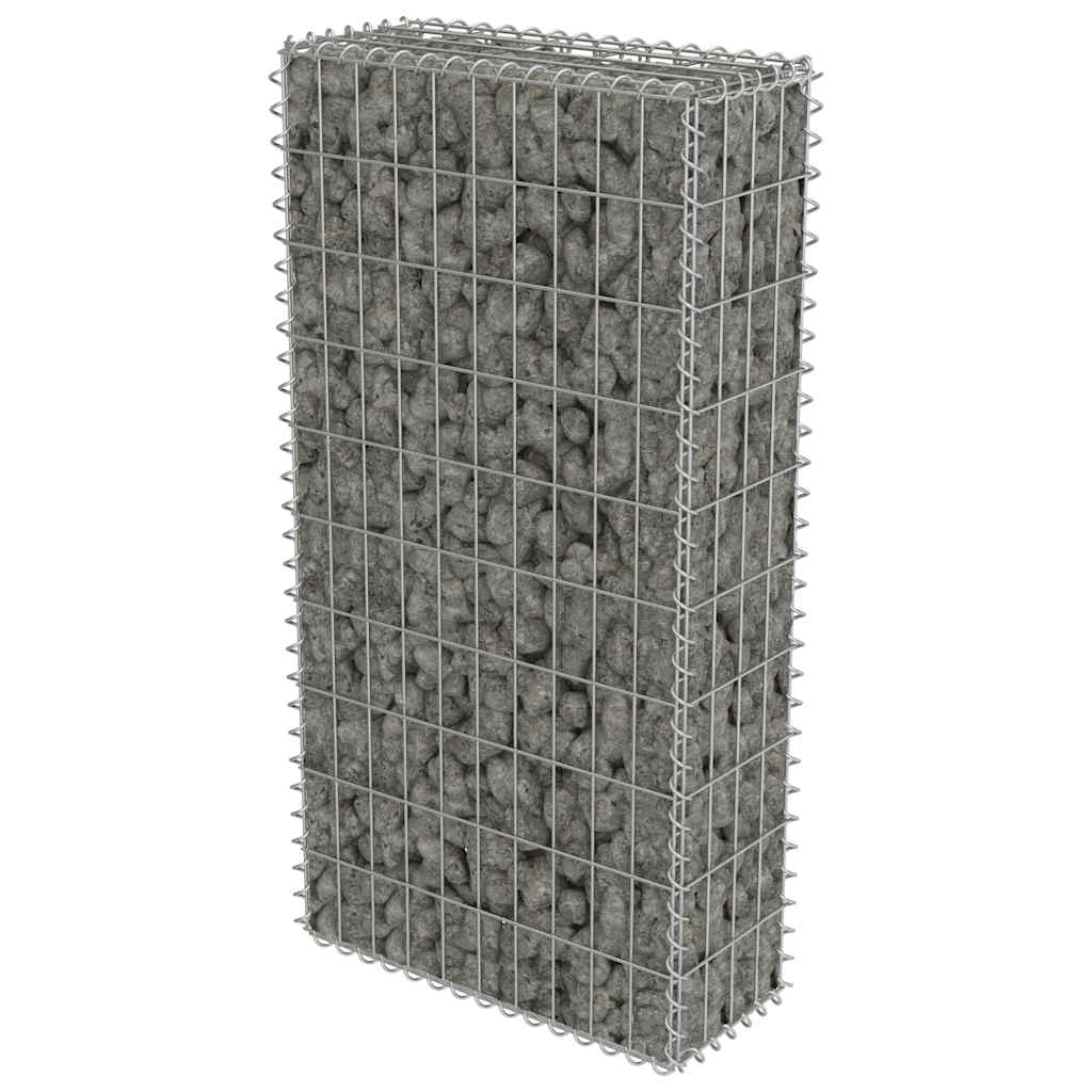 Mur de schanskorf Vidaxl avec couvercles 50x20x100 cm en acier galvanisé