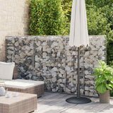 Mur de schanskorf Vidaxl avec couvercles 100x20x150 cm en acier galvanisé