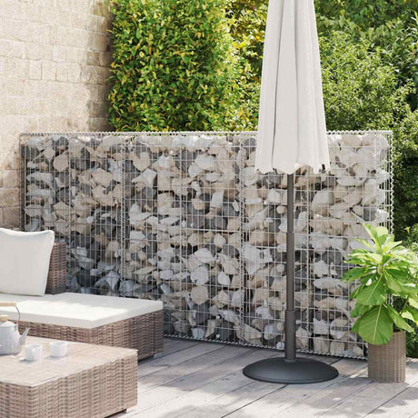 Mur de schanskorf Vidaxl avec couvercles 100x20x150 cm en acier galvanisé