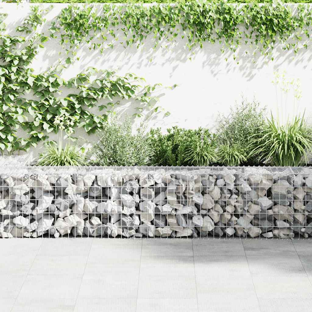 Mur de schanskorf Vidaxl avec couvercles 300x50x50 cm en acier galvanisé