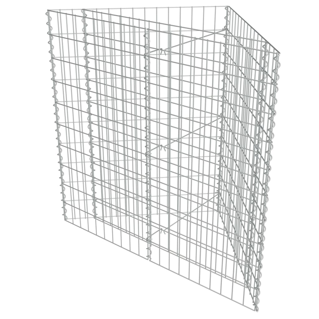 Vidaxl Gabion Planter höjde 75x75x50 cm galvaniserat stål