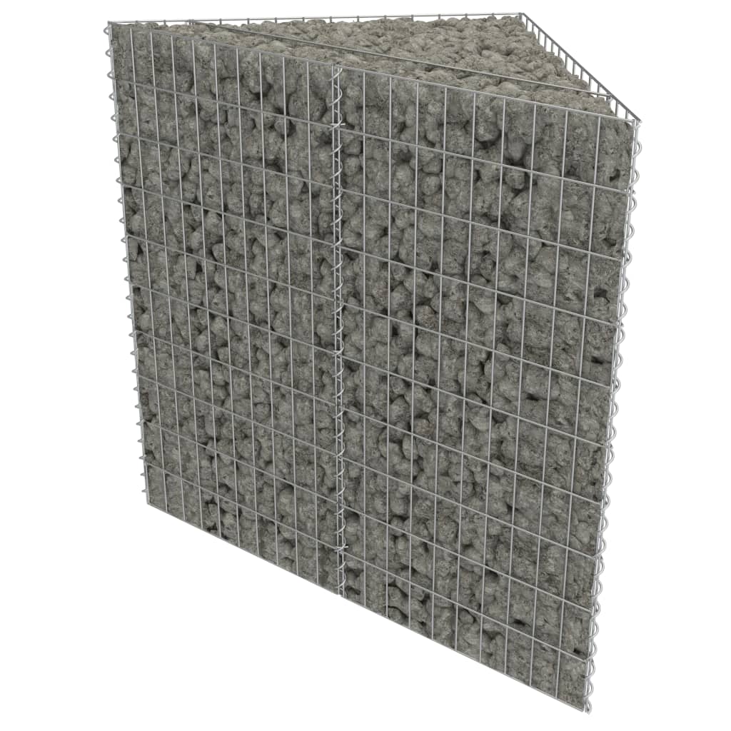 Vidaxl Gabion -Pflanzer erhöhte 75x75x50 cm verzinkter Stahl